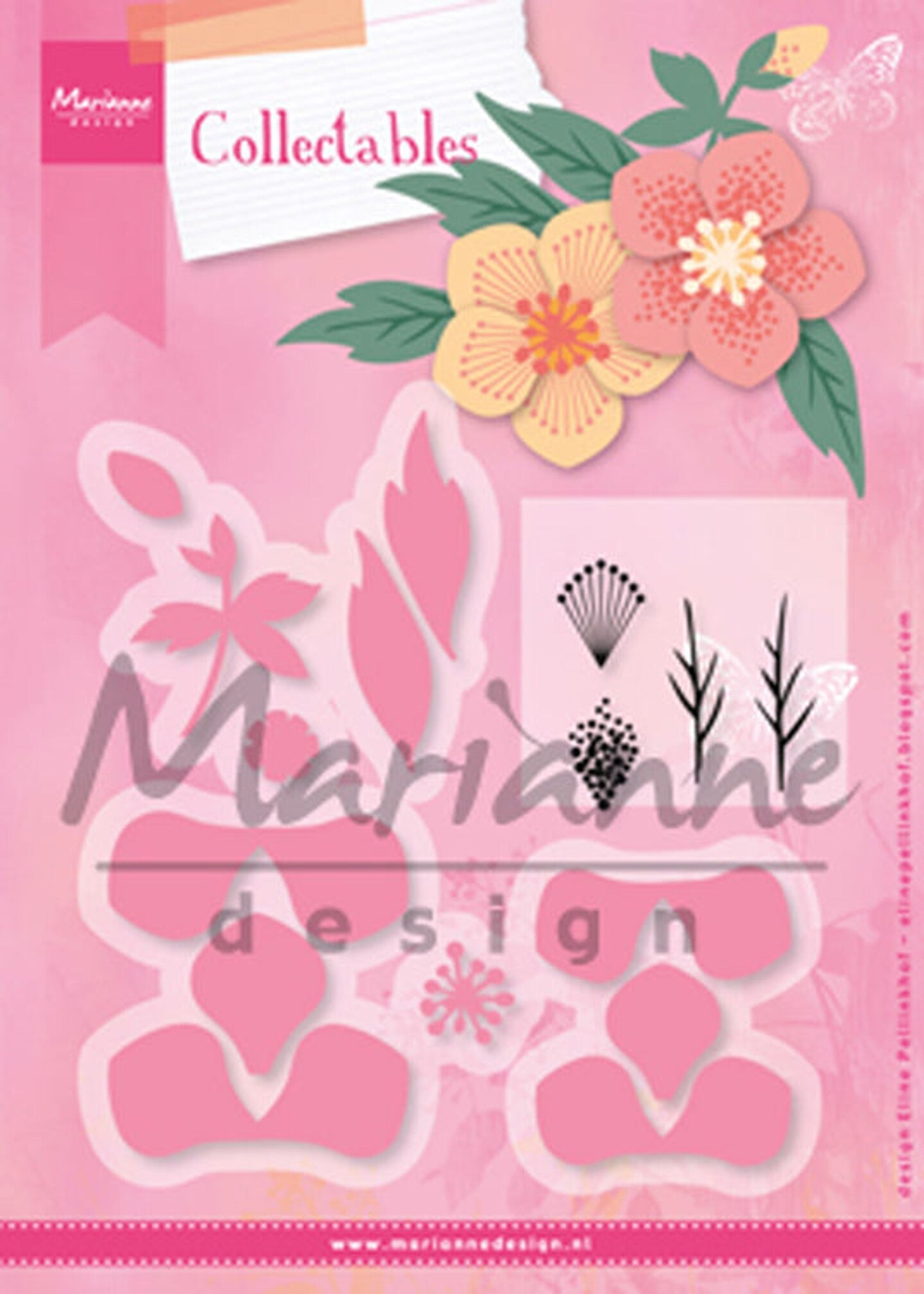 Marianne Design : Collectables Die &#x26; Stamp Set - Eline&#x27;s Helleboras