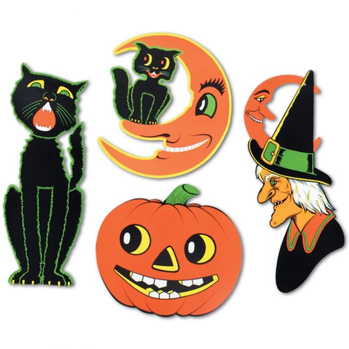 Halloween Cutouts - 4 per Package