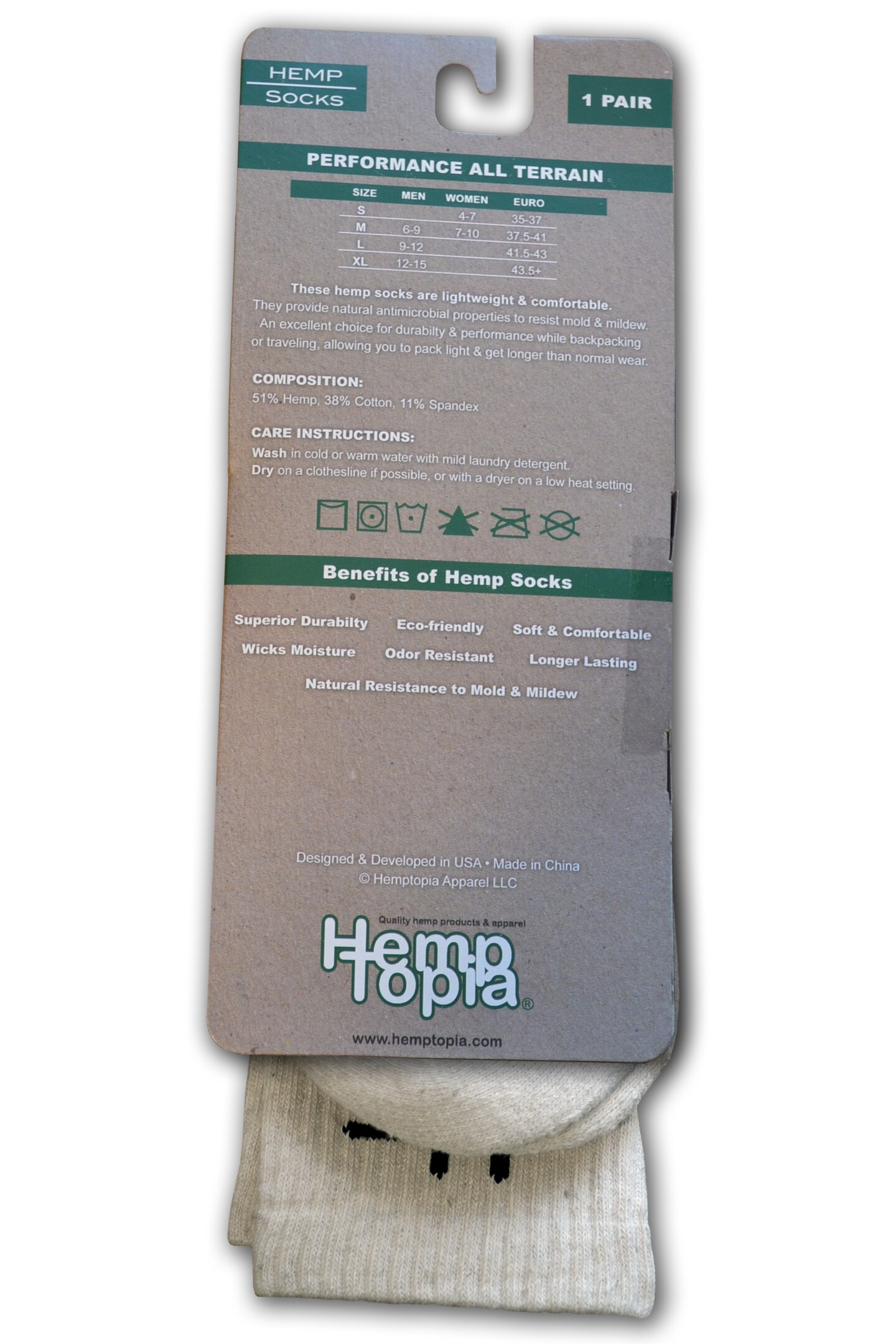 Hemptopia Hemp Socks, Comfortable All Natural socks