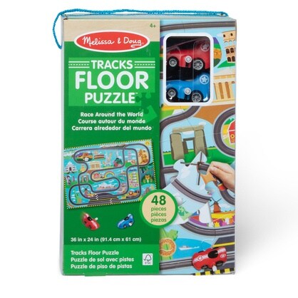 Melissa &#x26; Doug Floor Puzzle 48pcs-Race Track