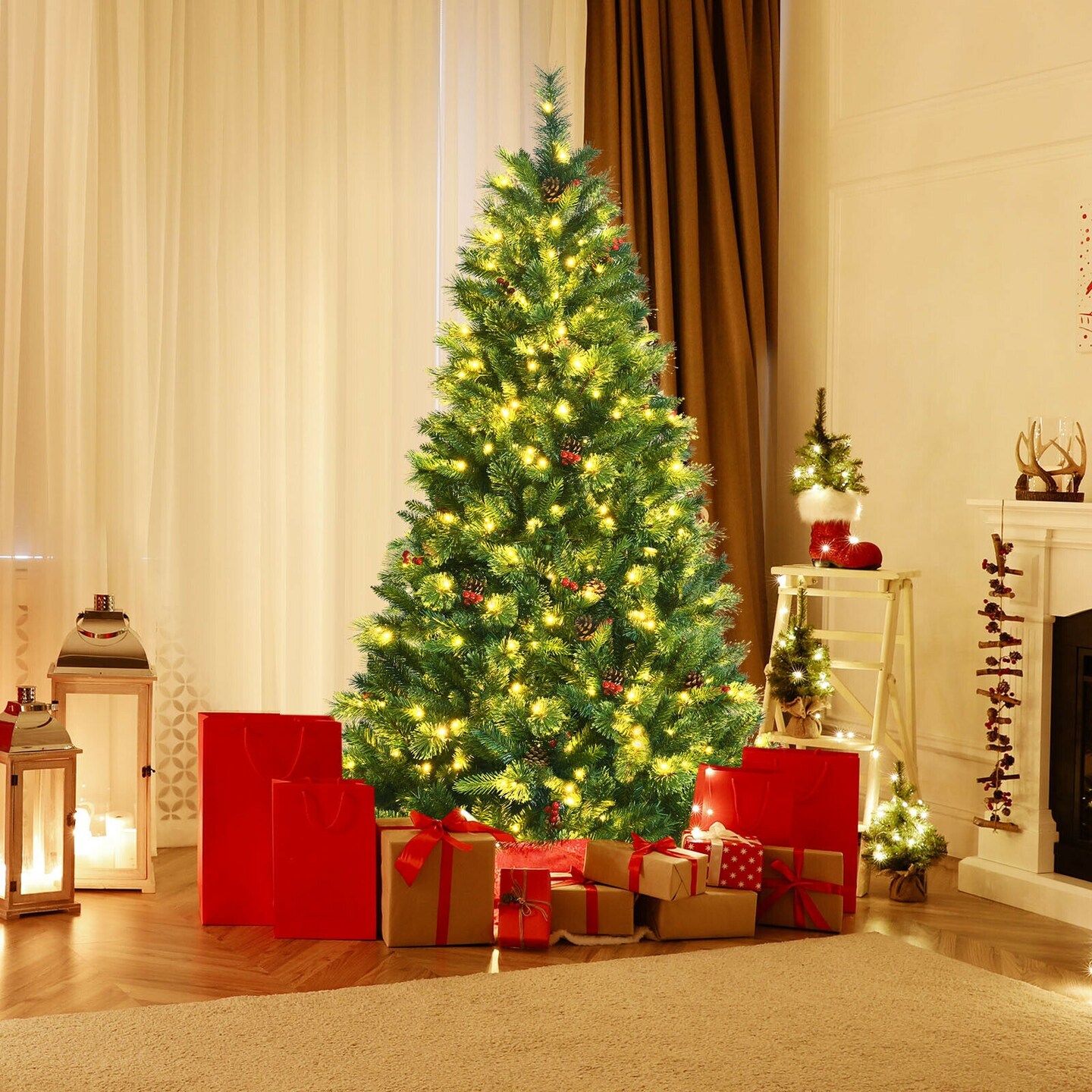 Pre-Lit Christmas Spruce Tree