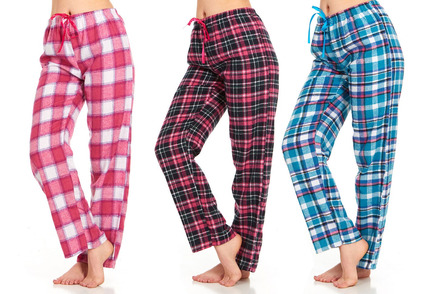 Women&#x27;s Flannel Pajama Pants 3 Packs