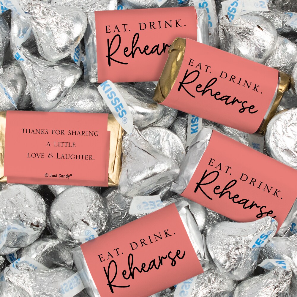 116 Pcs Wedding Rehearsal Dinner Candy Favors Miniatures Chocolate & Kisses (1.50 lbs)