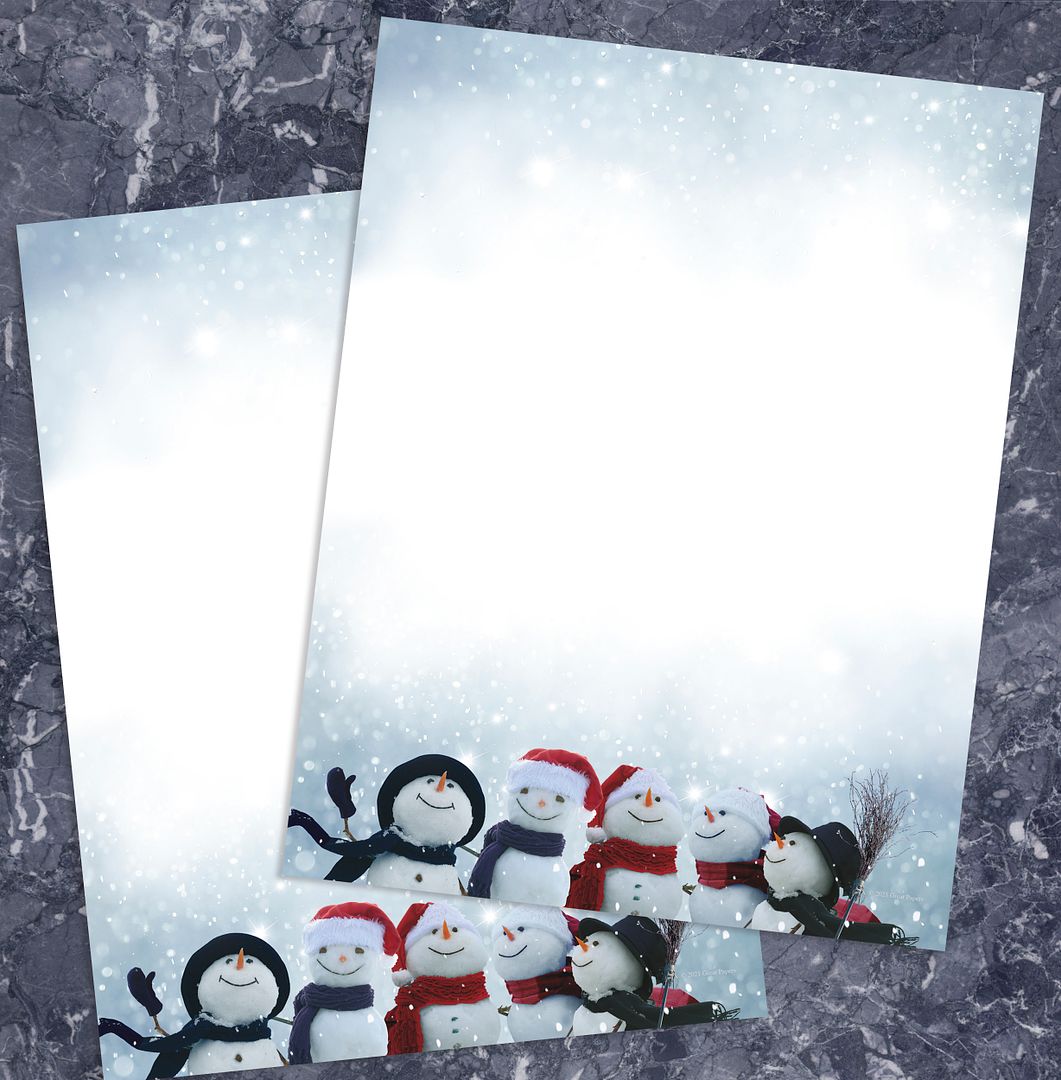 Great Papers! Magical Snowmen Holiday Letterhead, Invitations and Announcements, Printer Friendly, 8.5&#x22; x 11&#x22;, 50PK