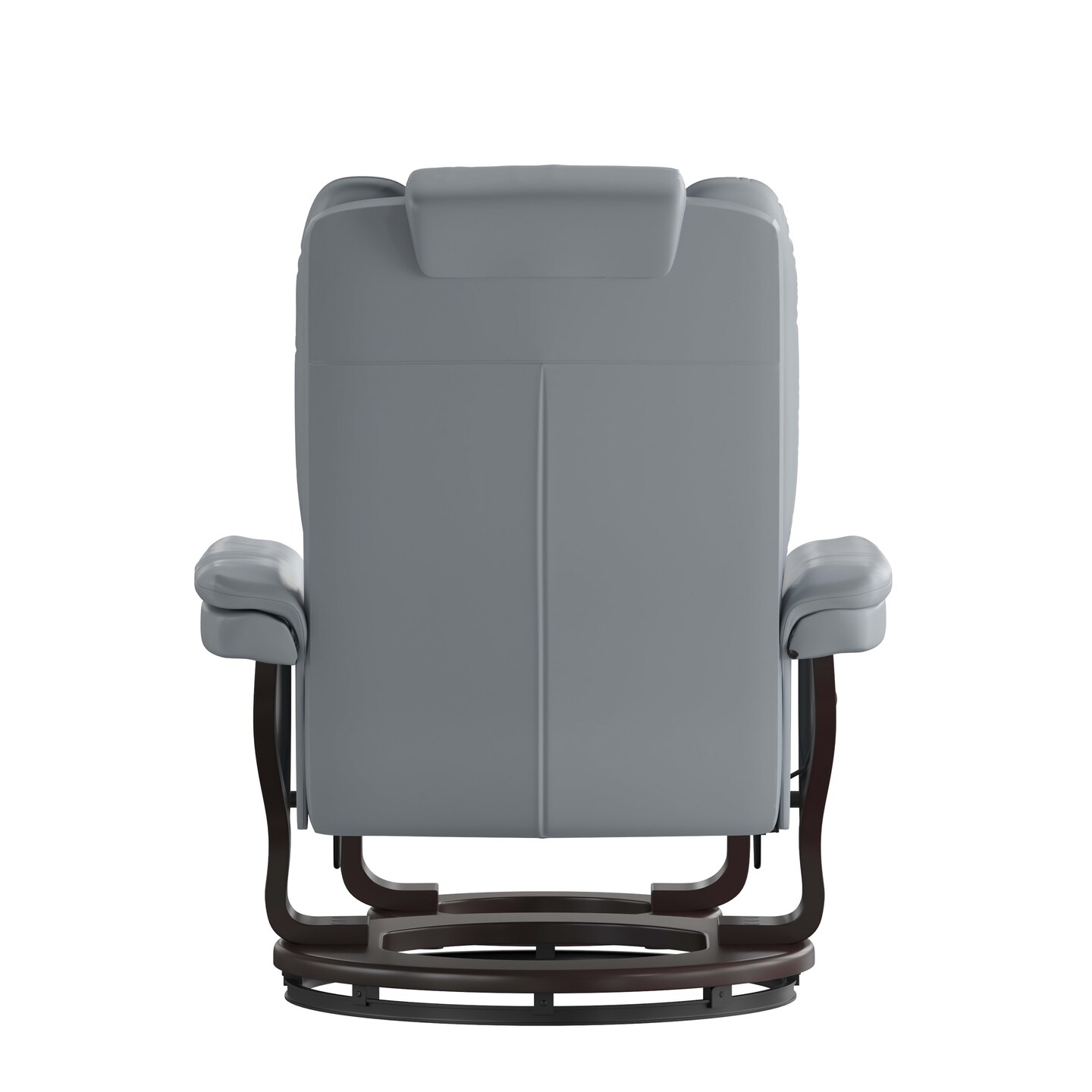 Emma and Oliver Multi-Position Stitched Recliner &#x26; Ottoman with Swivel Base