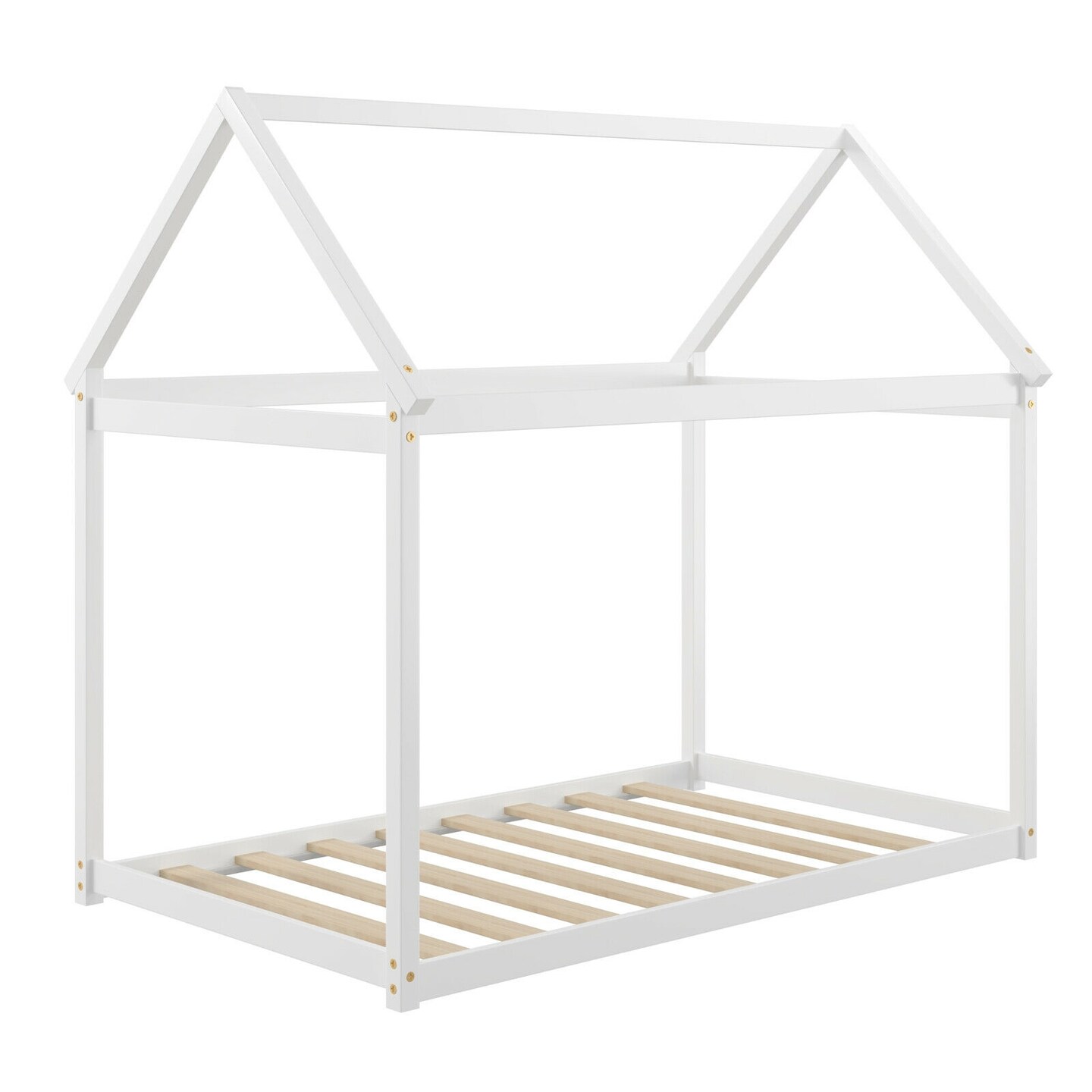 Twin Size Wood House Bed for Kids, Sturdy and Easy Setup