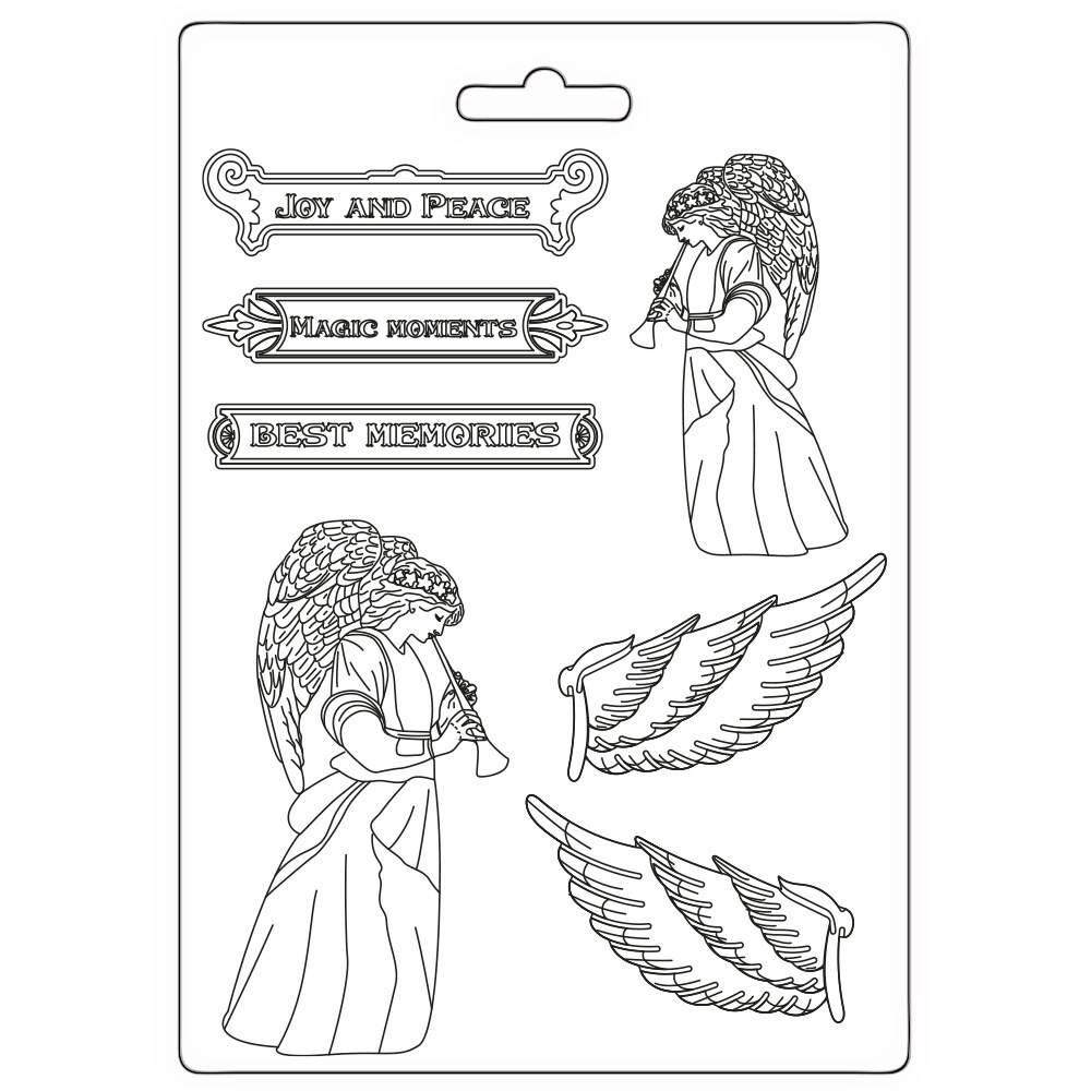 Stamperia Soft Maxi Mould A5-Angel And Wings