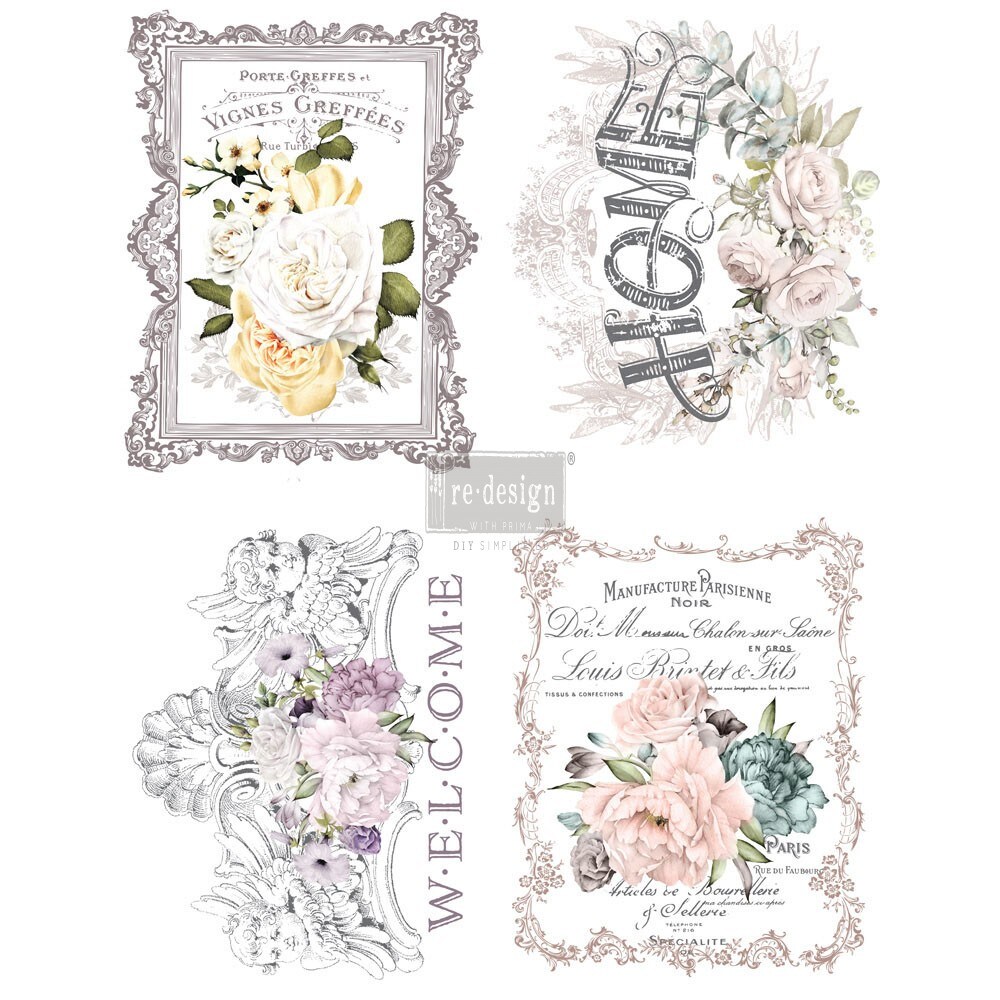 Redesign D&#xE9;cor Transfers Floral Home 11&#x22;x15&#x22; 655350635527