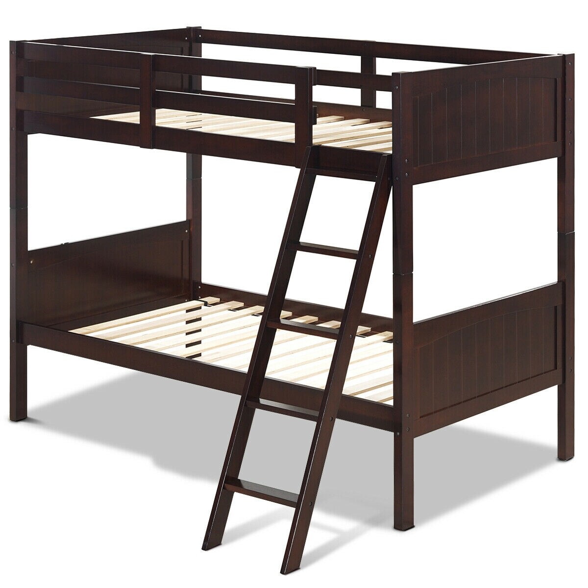 Twin Size Wooden Bunk Beds Convertible 2 Individual Beds