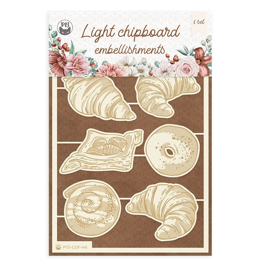 P13 Die-Cut Chipboard Embellishments 4&#x22;X6&#x22; 7/Pkg-#03