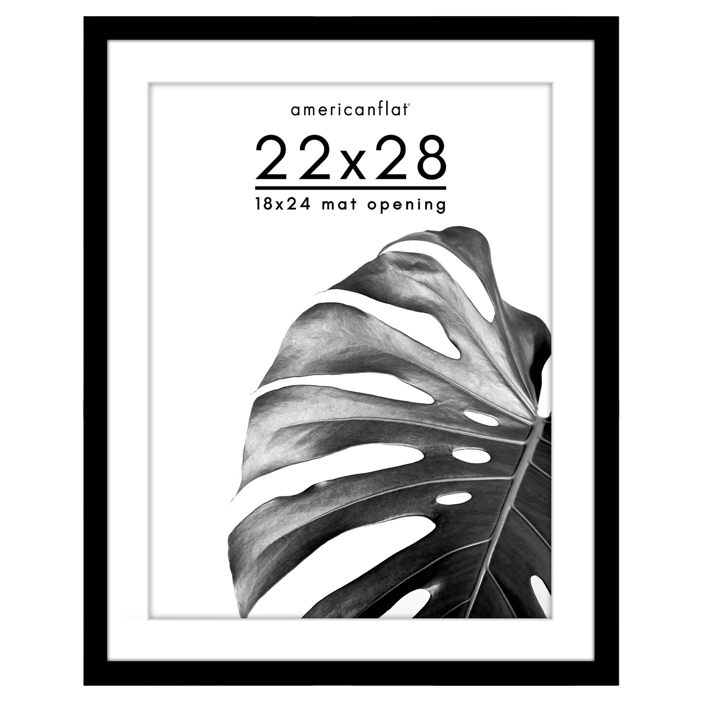 Americanflat Poster Frame with Mat - Large Picture Frame - Polished ...
