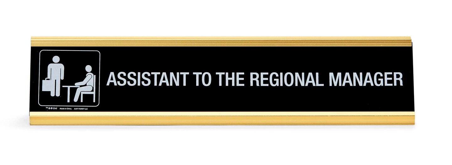 thumbnail image 2 of Assistant To The Regional Manager Desk Plate, 2 X 8 Inch Novelty Name – NEMOCI 2 of 10