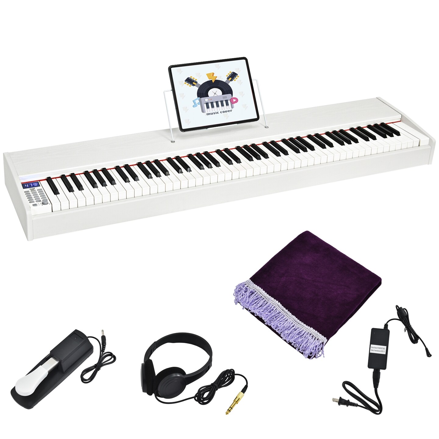 88-key Full Size Digital Piano Weighted Keyboard With Sustain Pedal