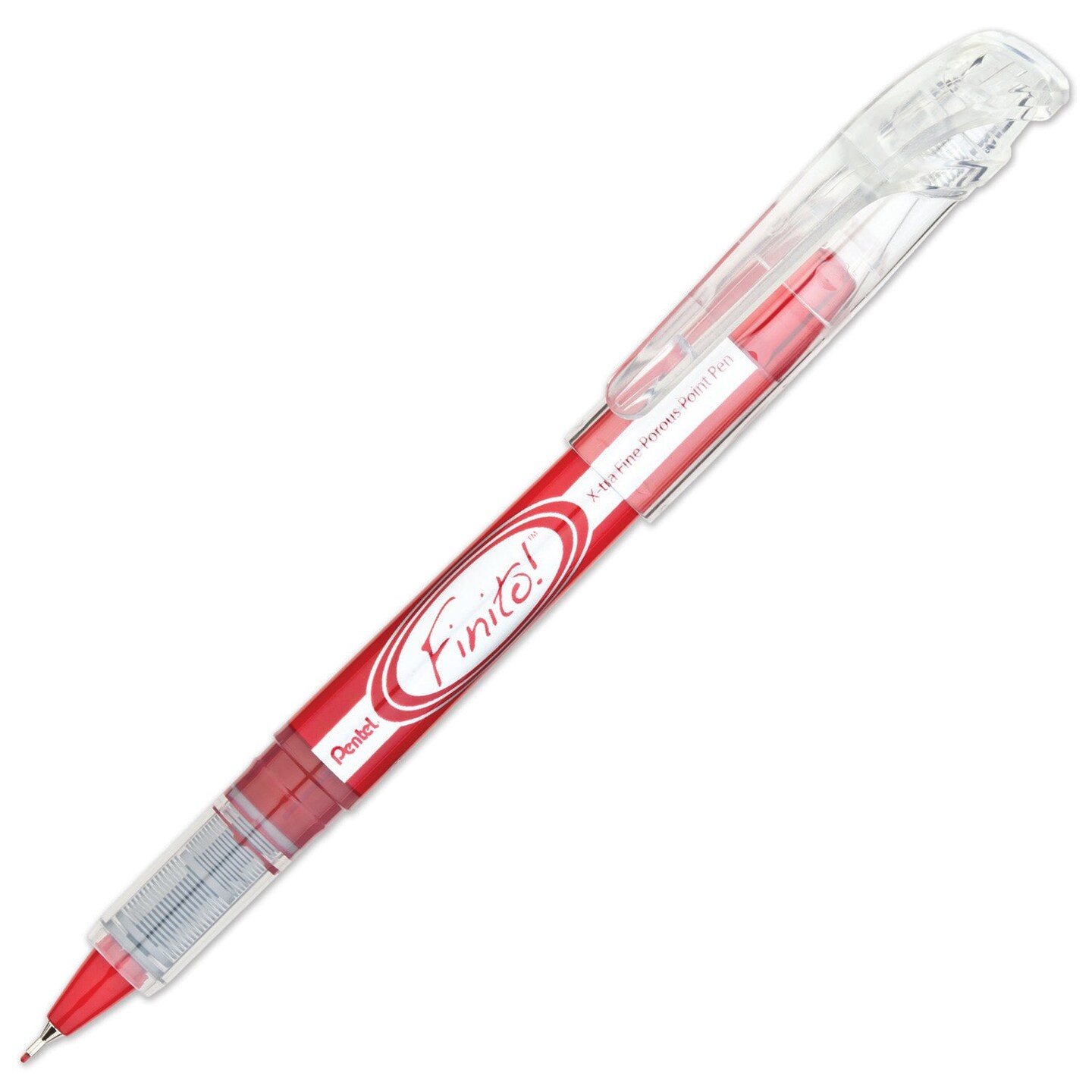 FINITO!&#xAE; Porous Point Pen, Extra Fine Point, Red, Pack of 12