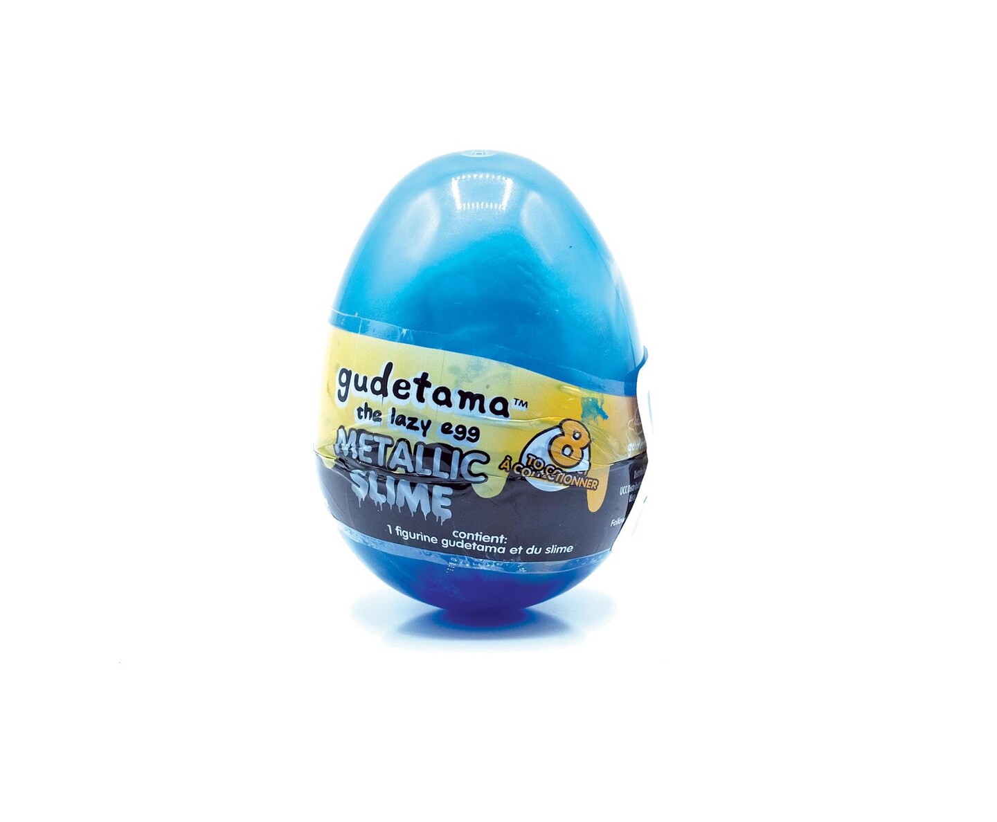 Gudetama The Lazy Egg Metallic Slime Mini Figure Blue