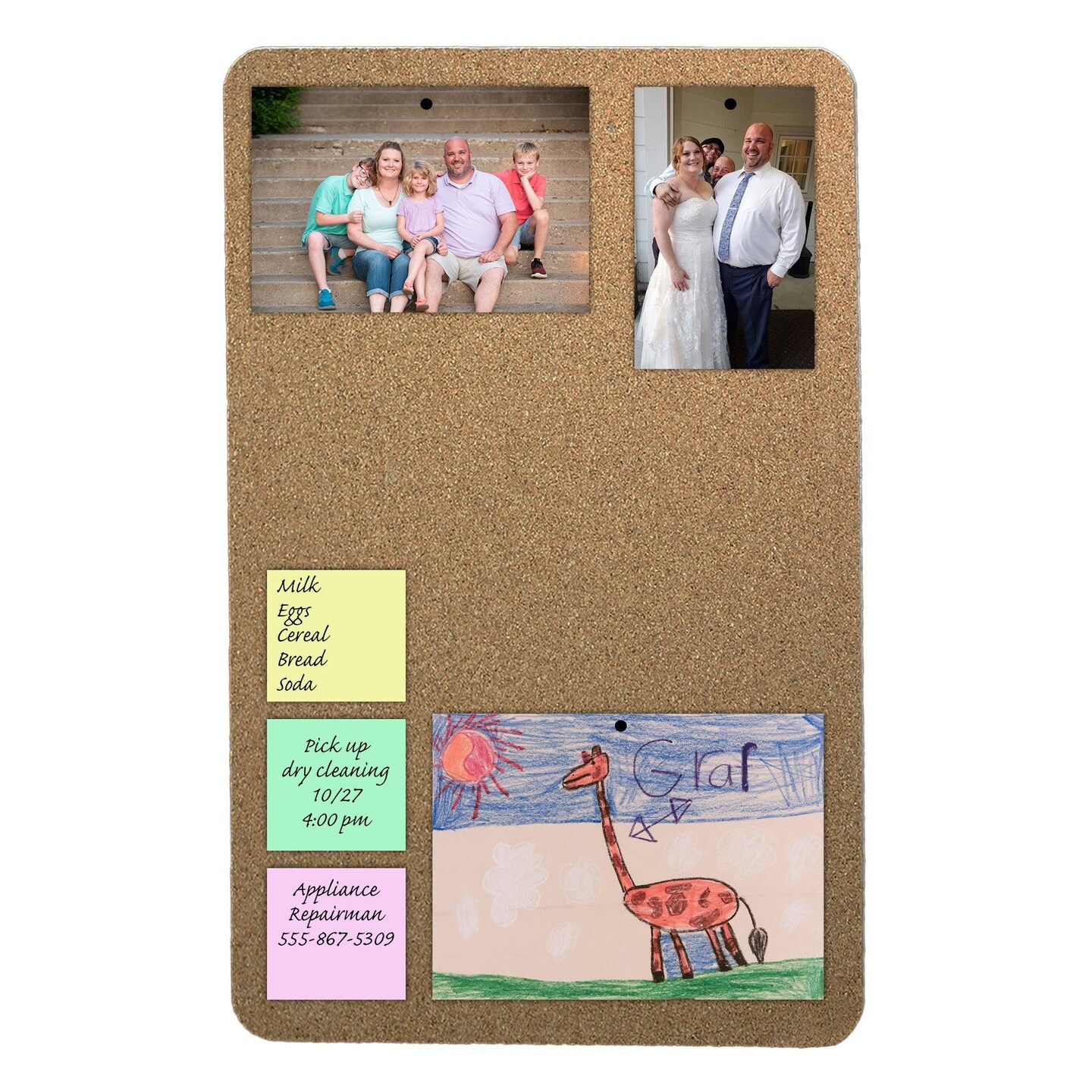 Cork Bulletin Board, 12&#x22; x 18&#x22;, Pack of 6