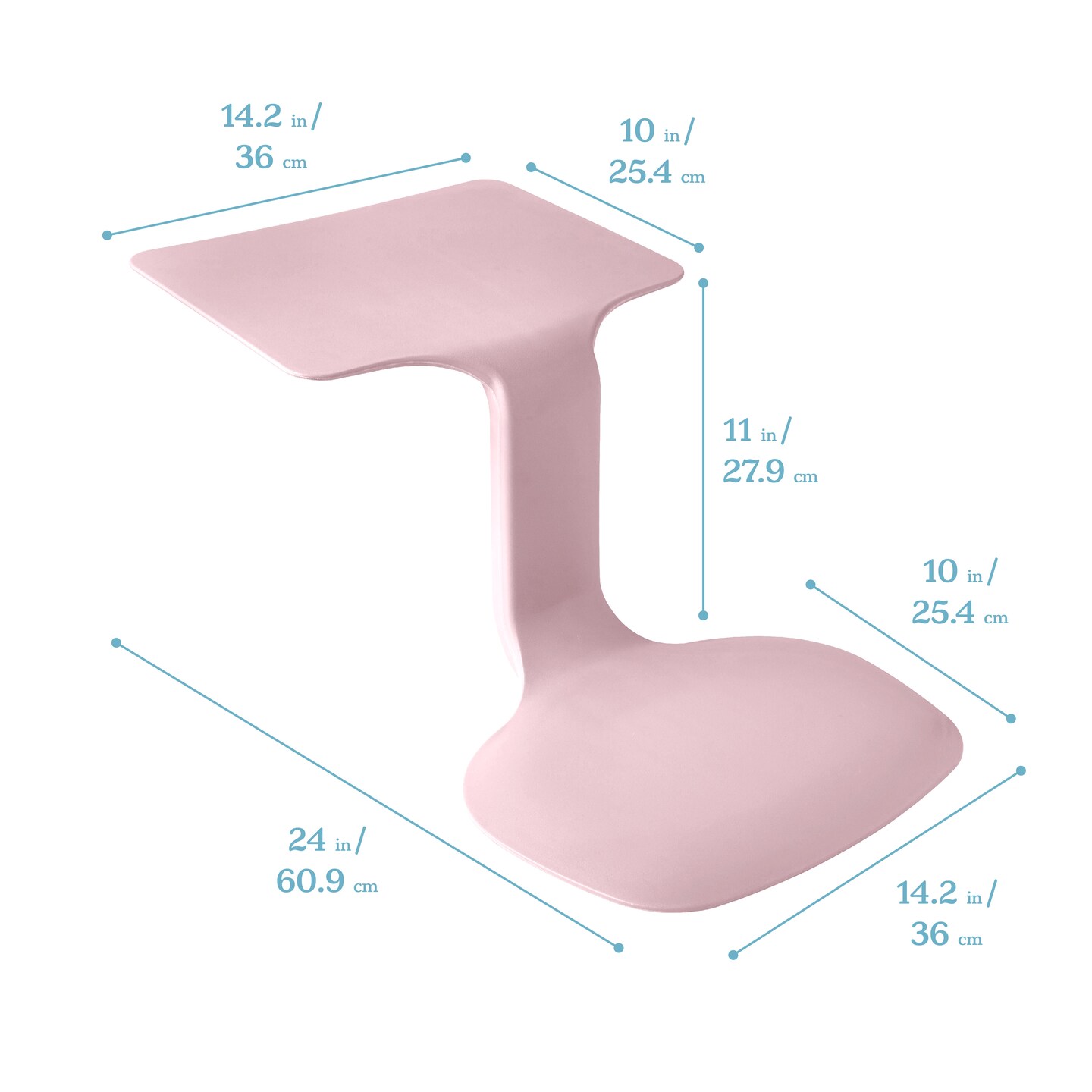 The Surf Portable Lap Desk with Mobile Storage Rack, Flexible Seating, 30-Piece