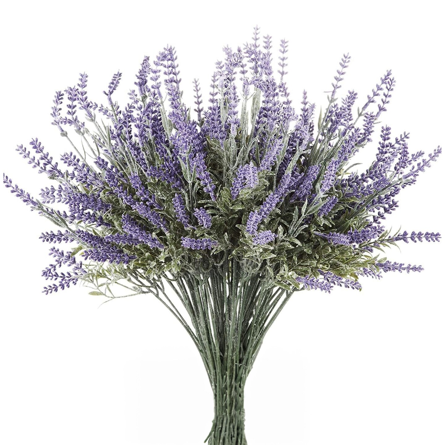 Butterfly Craze Artificial Lavender 8-Piece Bundle &#x2013; Lifelike Faux Silk Plants for Crafting or Home Decor &#x2013; Great for Pairing With Other Fake/Dried Flowers like Purple Roses to Create Wedding Bouquets