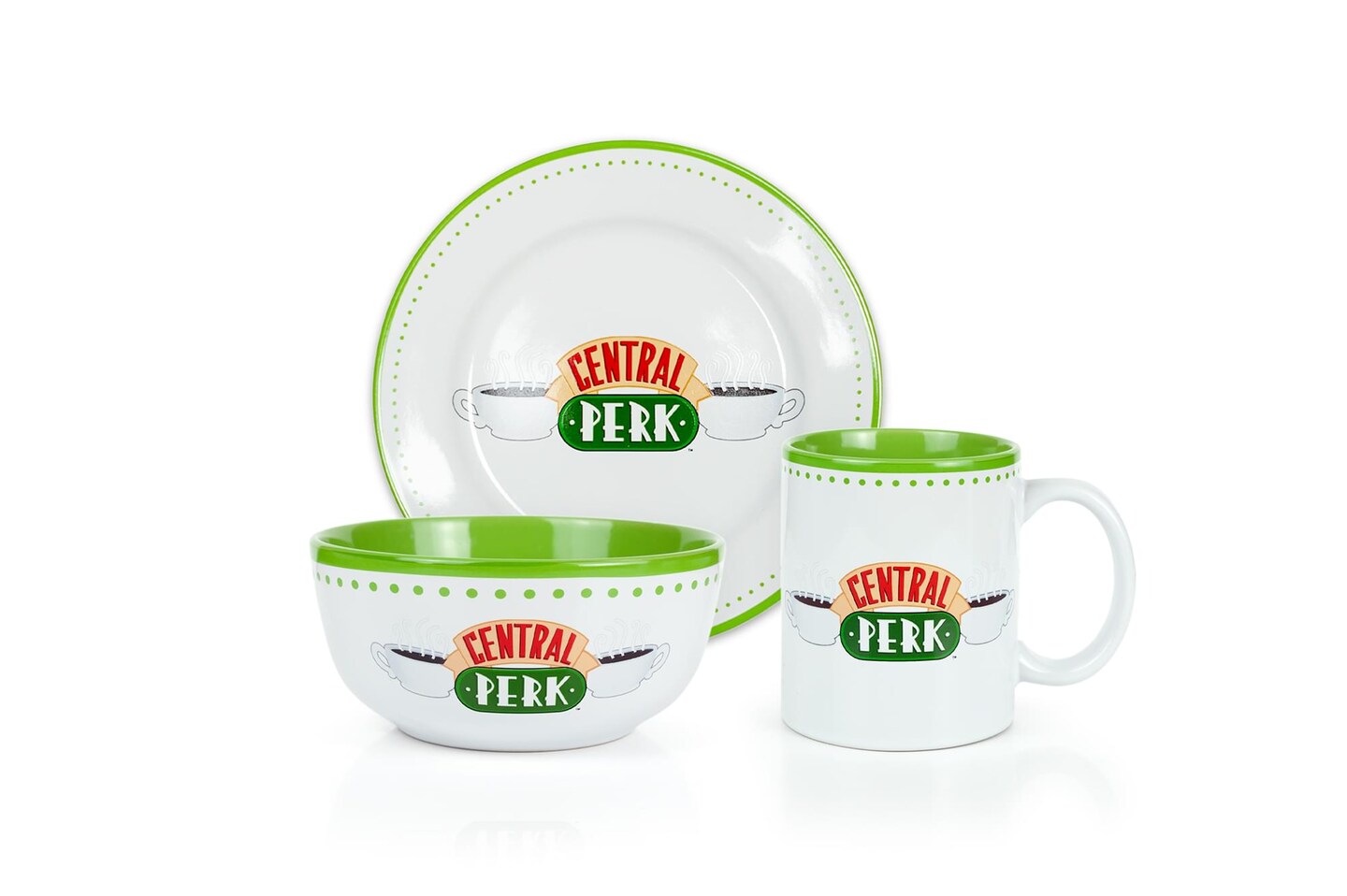 Friends Central Perk Coffee House Dining Set Collection | 3-Piece Dinner Set