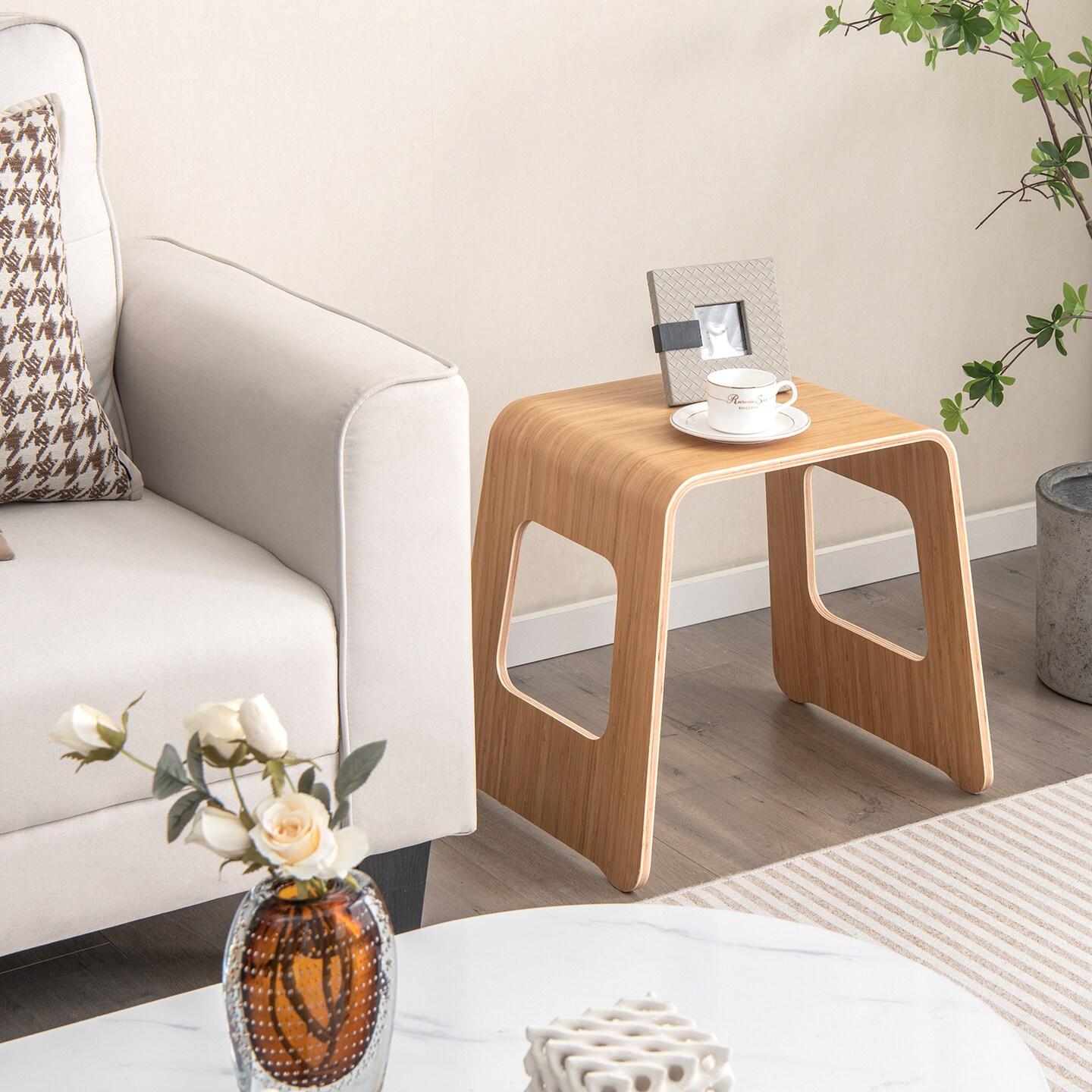 4-pack Stack-able Wicker Stool With Anti-Skid Foot Pads
