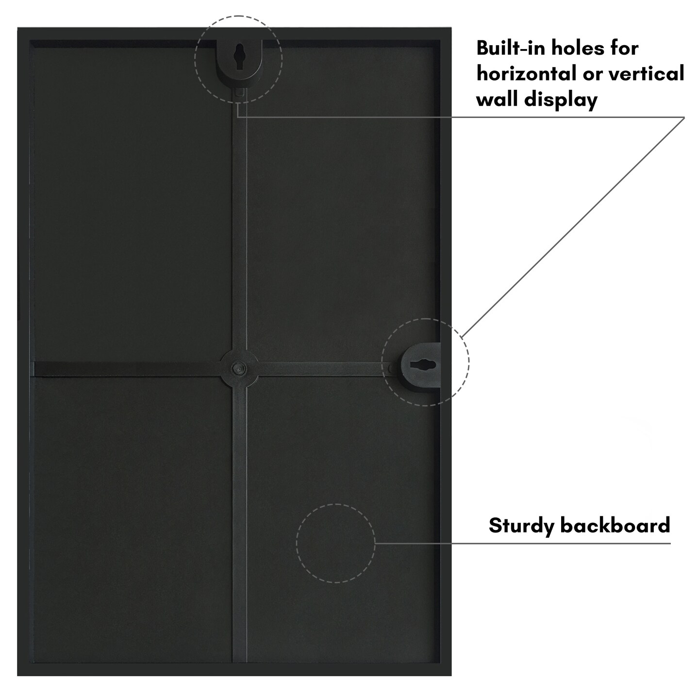 Americanflat Front Loading Picture Frame Set - Set of 3 - Multi Picture Frames - Perfect for Photos and Wall Decor - Shatter Resistant Glass - Hanging Hardware with Snap-Out Easel