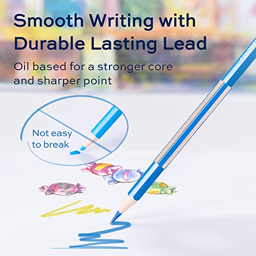 48 Pieces Colored Pencils for Adult Coloring Books, Soft Core, Art Drawing Pencils for Artists Kids Beginners, Coloring Pencils Set with Sharpener for Coloring, Sketching, Painting