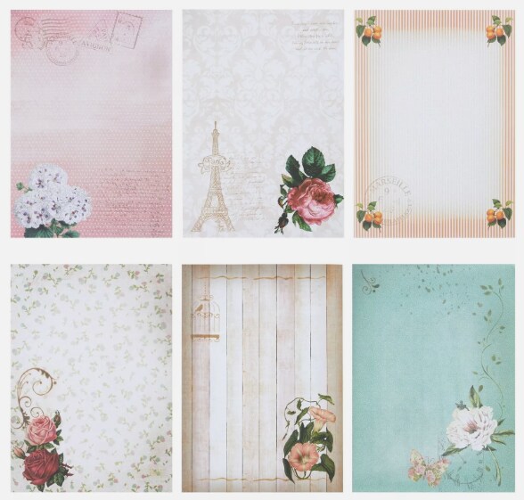 60 Sheets Floral Vintage Stationery Set with Envelopes