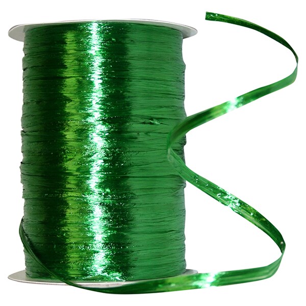 Pearl Finish Raffia Ribbon --- 1/4in x 100 yards --- Forest Color
