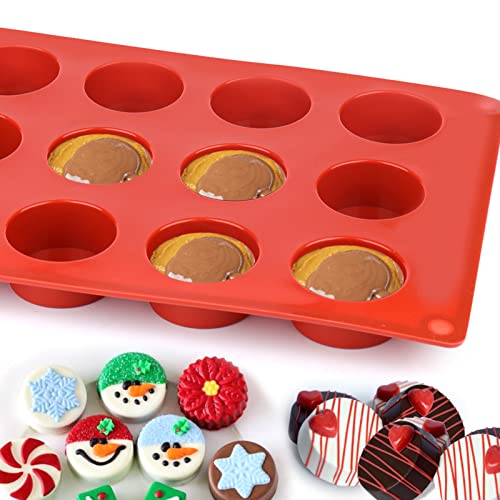 3 Pieces Small Round Cylinder Silicone Mold for Chocolate Candy, Fat Bombs Keto Snacks,Hard Candy, Pralines Gummy, Ganache, Ice Cubes,Jelly Mold