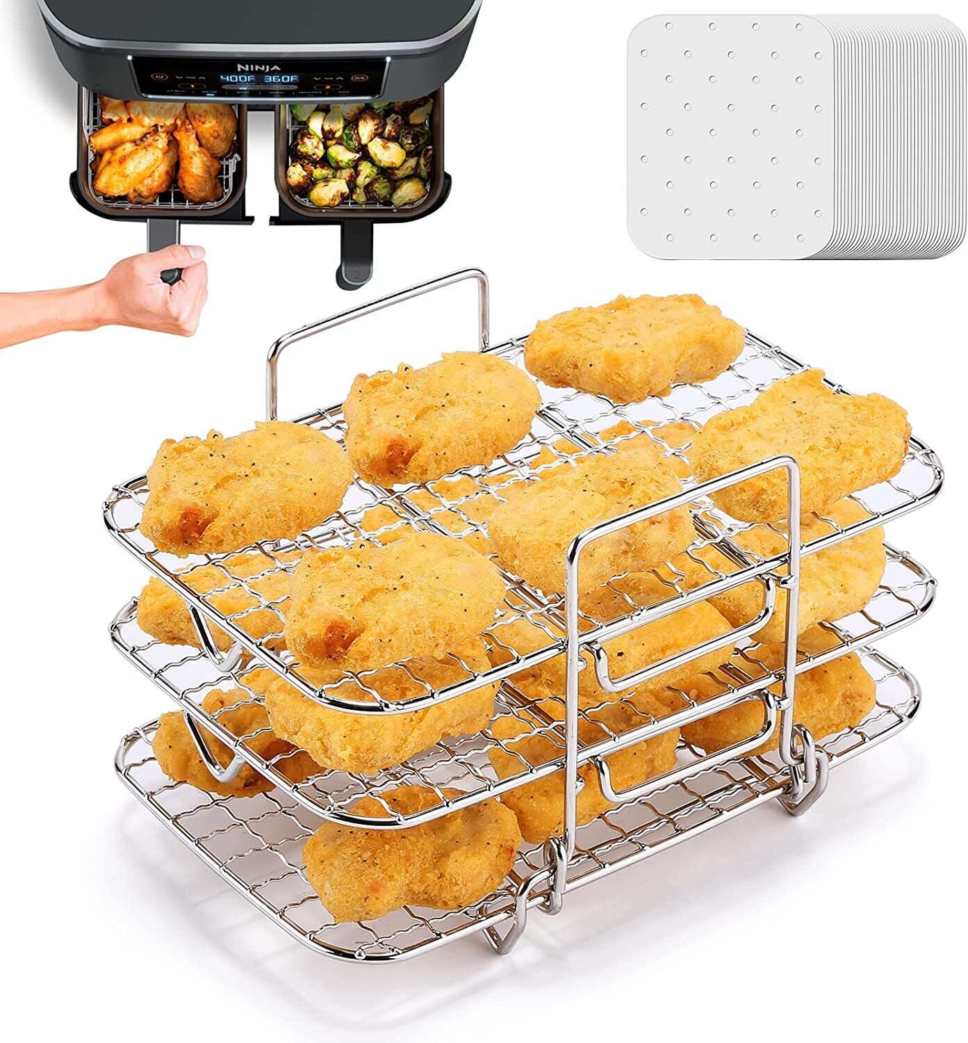 Ninja Dual Air Fryer 304 Stainless Steel Ninja.