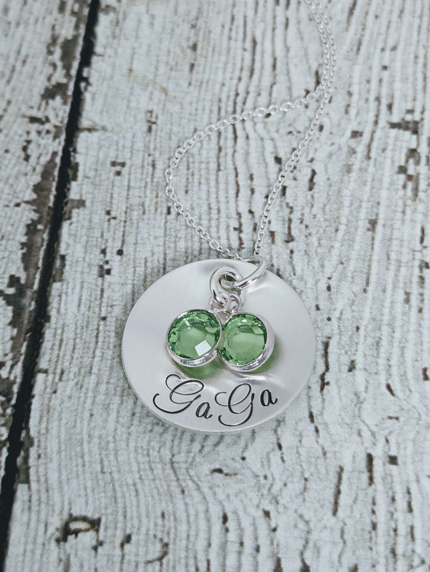Custom Washer Necklace with Kids Names and Birthstones - Heartfelt Tokens