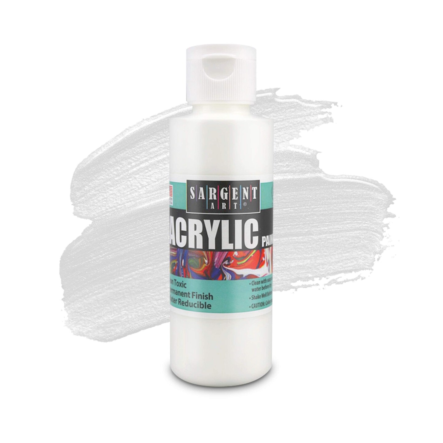 6 Pack Set Art Primary Acrylic Paint Set, 4 Ounce bottles , Non-Fading, Rich Vivid Pigments, Brilliant Matte Finish, Fast Dry Formula, Non-Toxic