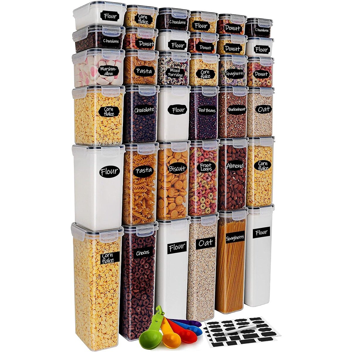 20-Pack Magnetic Spice Containers, Spice Tins with Clear Sift and Pour  Lids, Seasoning Organizers, Metal Storage Jars with 94 Labelling Stickers,  Holds 3.4 Ounces