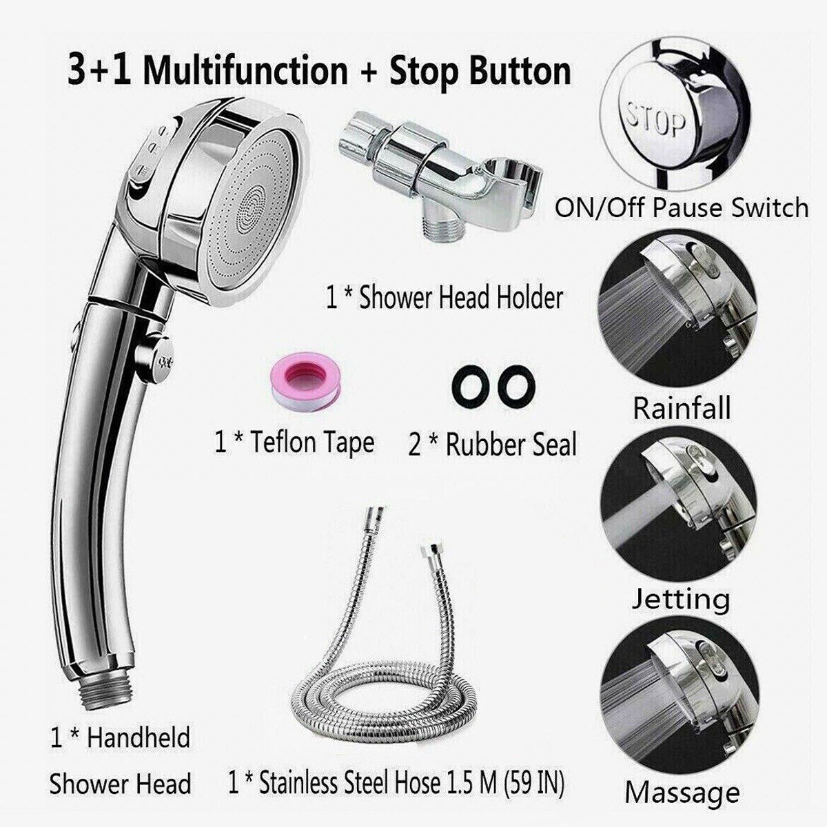 Humanized Shower Head with Hose