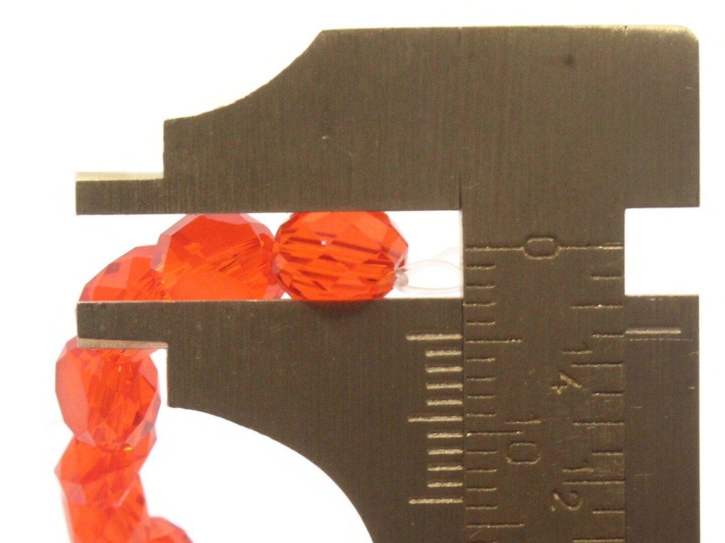 36 8mm Red Coin Faceted Flat Round Glass Beads