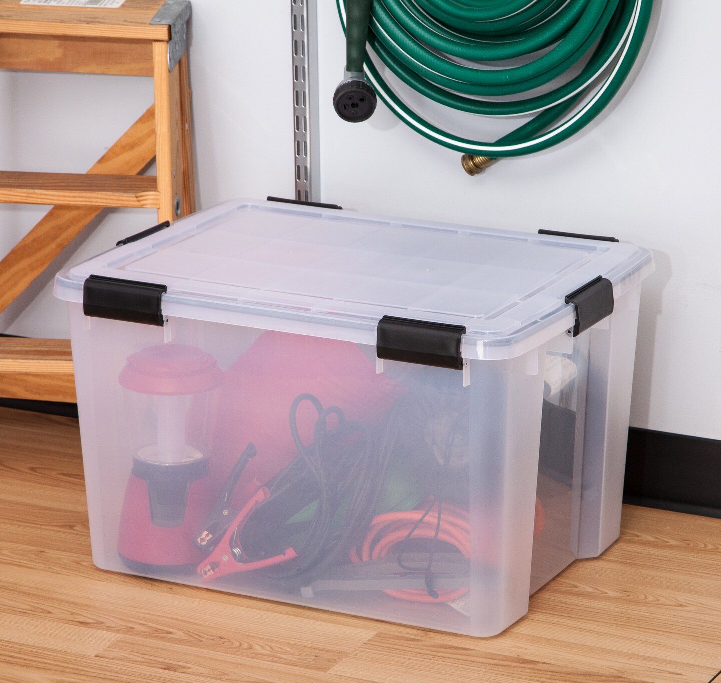IRIS USA 74 Qt. Plastic Storage Bins with Sealed Lids, Clear Gasket Box, Airtight Containers