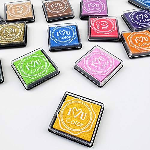20 Colors Ink Stamp Pads, Washable Craft Stamp Pad DIY Color for Rubber Stamps, Paper, Scrapbooking, Wood Fabric, Best DIY Gift for Kids – Gtlzlz