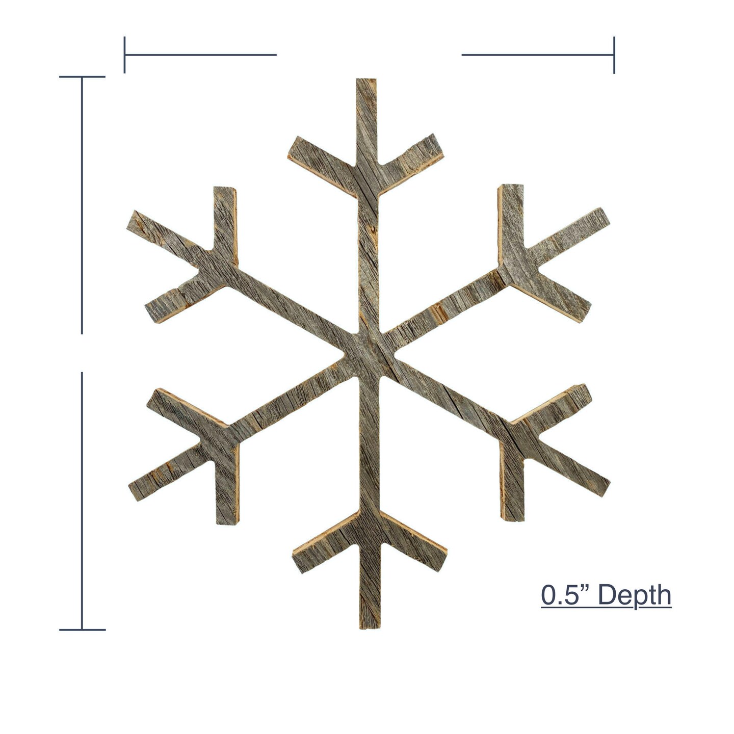 Rustic Farmhouse Large Reclaimed Wood Snowflake, Indoor/Outdoor Holiday  Decor