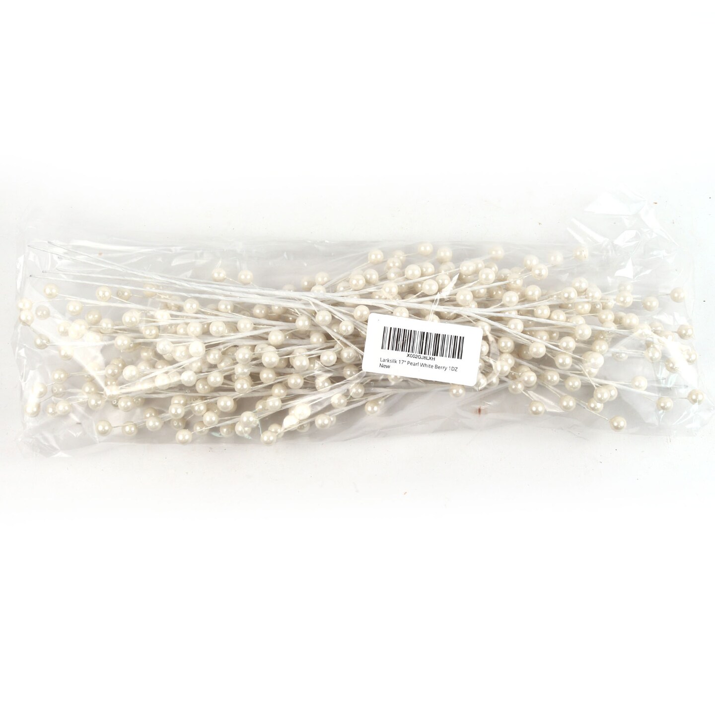 Pearl White Holly Berry Stem Picks: Set of 24, 17-Inch by Floral Home&#xAE;
