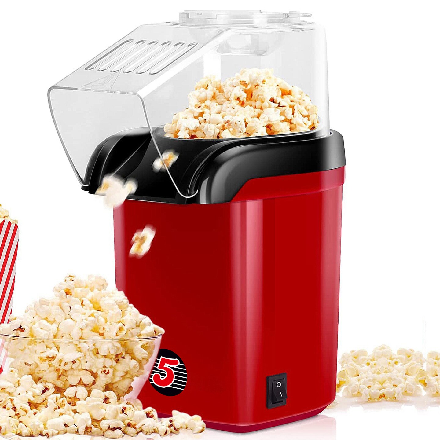 Popcorn Machine Hot Air Electric Popper Kernel Corn Maker Bpa Free No Oil