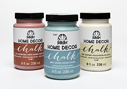 FolkArt Home Decor Chalk Furniture & Craft Acrylic Paint in Assorted Colors, 8 ounce, Cottage White