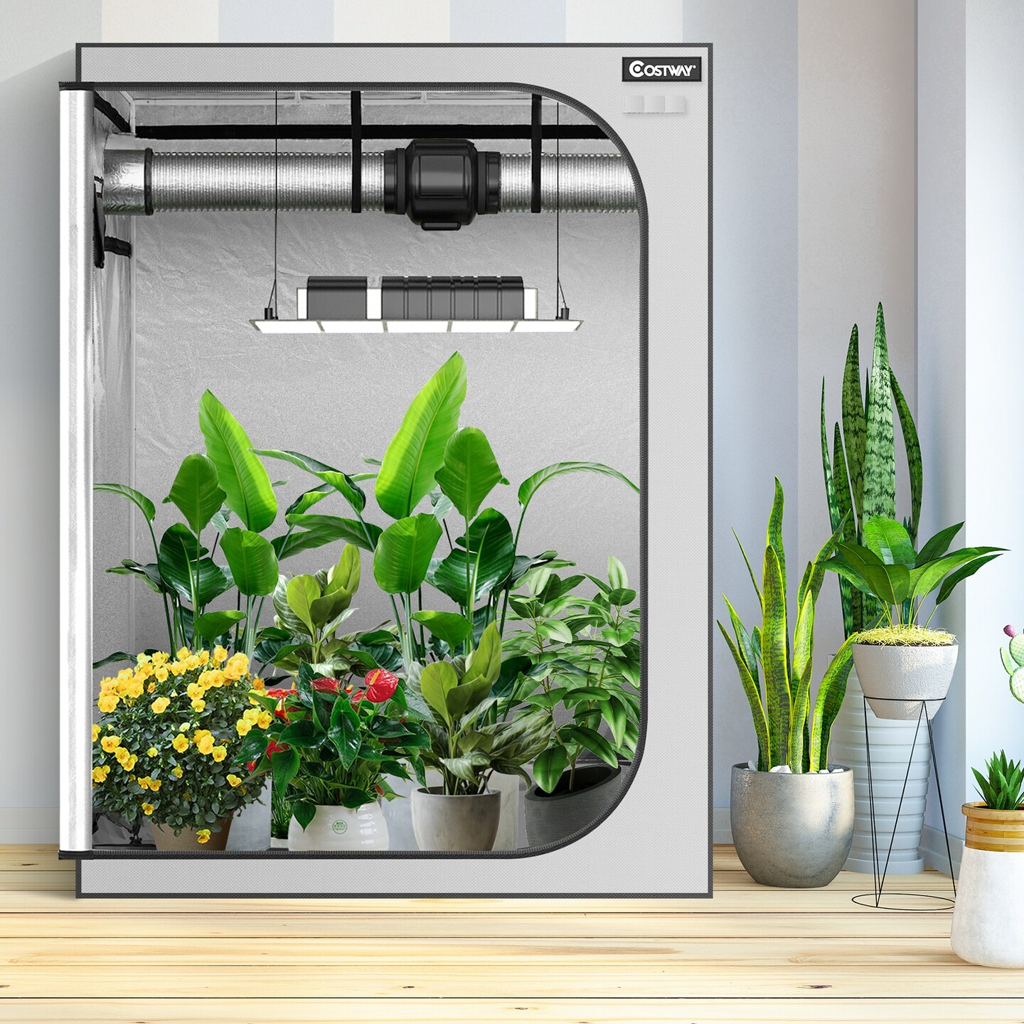 Grow Tent High Reflective Mylar with Observation Window