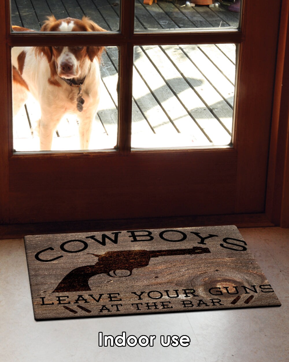 Cowboys Warning Door Mat (18 x 30&#x22;)