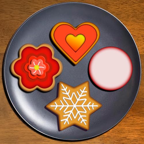 12 Pieces Metal Cookie Cutters Set - Star Cookie Cutter Round Biscuit Cutter Heart Small Star Cookie Cutters Mini Flower Molds Cutter for Baking (12 Round Heart Flower Star Cookie Cutters)