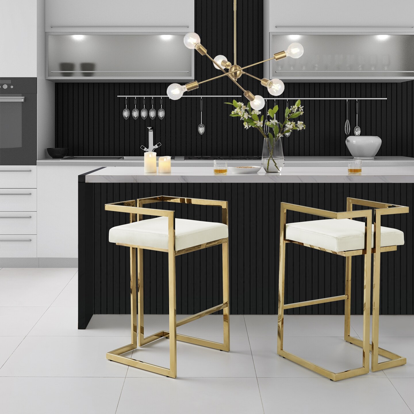 Ishmael Velvet Bar Stool/Counter Stool (Set of 2)