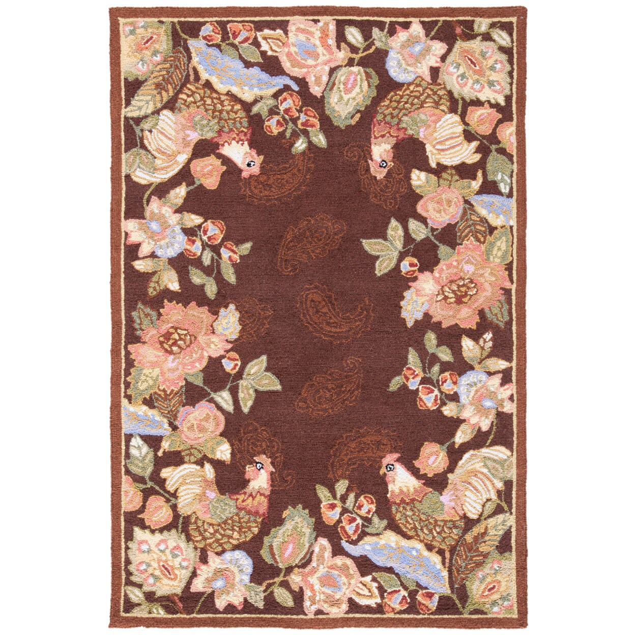 Safavieh   Chelsea Collection HK314C Hand-hooked Maroon Rug