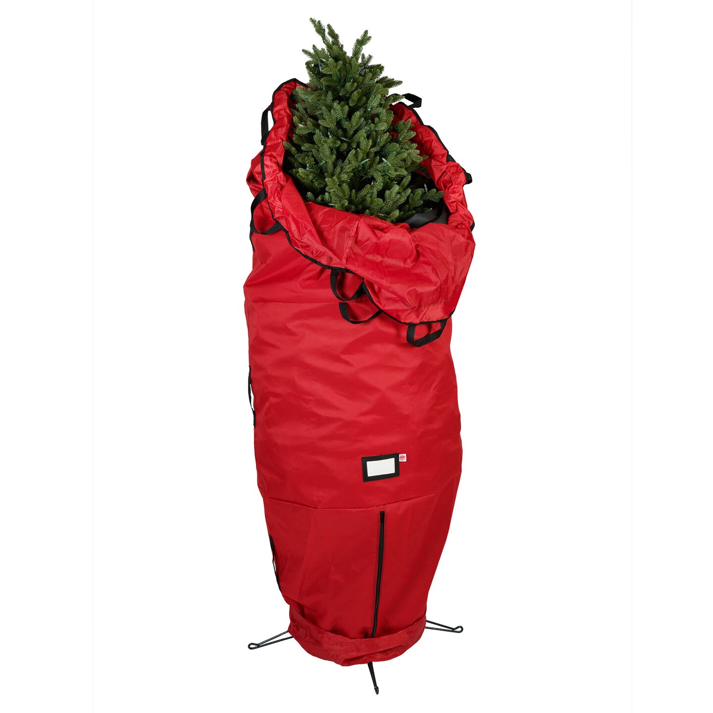 Santa&#x2019;s Bags 96&#x22; Red Upright Christmas Tree Storage Bag