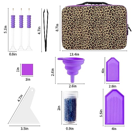 60 Slots Diamond Painting Storage Containers, Diamond Painting Accessories with Tools for Diamond Art Organizer Craft Jewelry Beads Storage Box