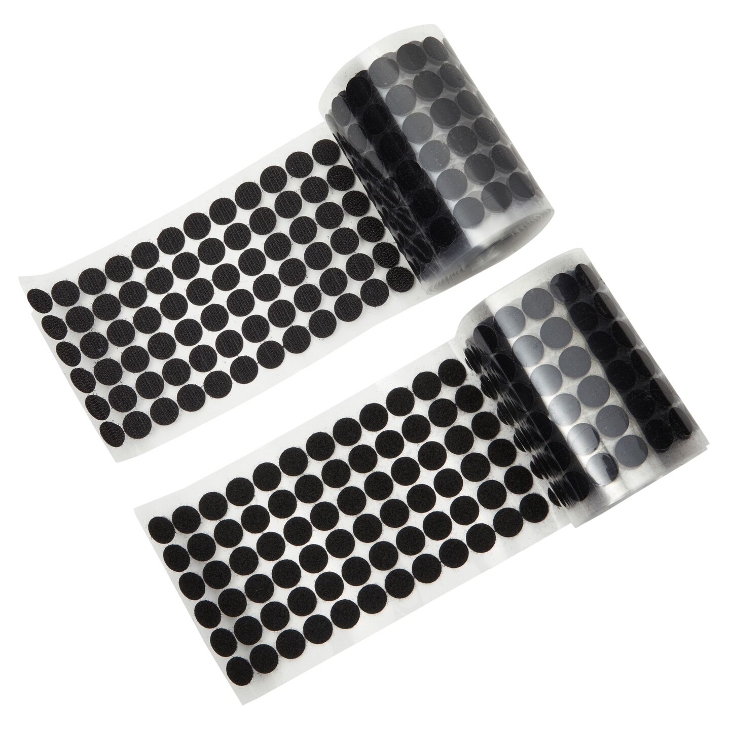 800 Pcs Black Hook and Loop Dots with Adhesive for Sewing, Sew On Sticky Fasteners for Mounting, 0.59 in