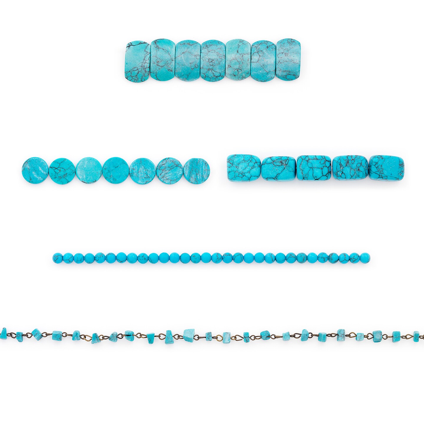 Turquoise Gemstone Bead Collection for Jewelry Making Value Pack